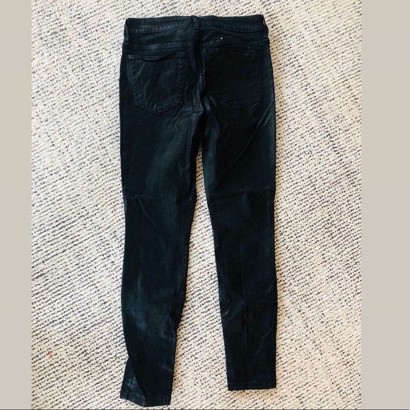Joe’s skinny ankle coated denim black jeans - Picture 2 of 5